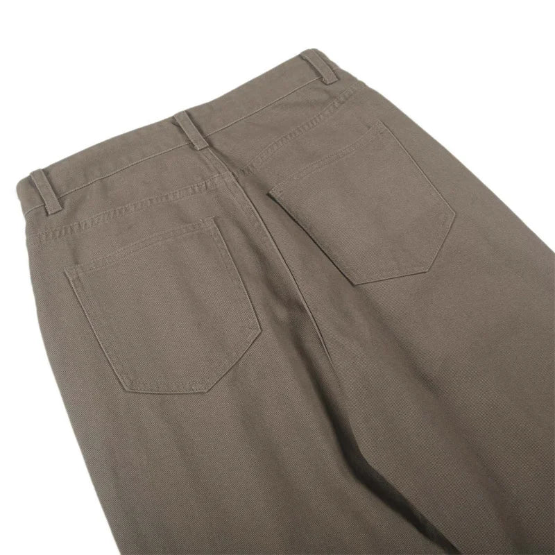 Baggy Wide-leg Jeans 100% Cotton Comfortable Breathable Autumn Casual Denim Pants Loose Straight Trousers Fashion Streetwear