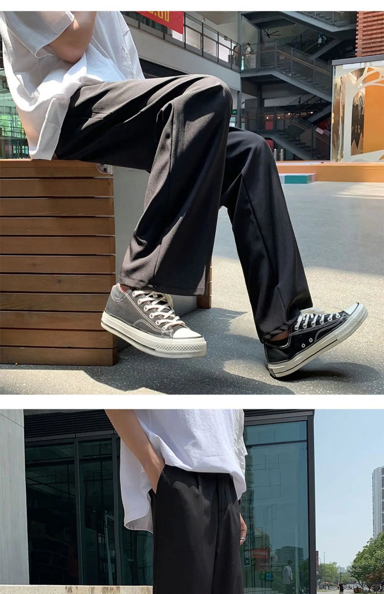 New Japanese Retro Male Suit Pants Light Luxury Straight Draped Button-down Business Casual Pants Premium Slim Elegant Trousers