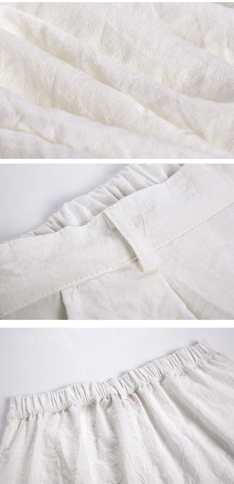 Summer Thin Linen Men's Pants Loose Straight Pants Korean Cotton Linen Casual Trousers Draped Wide-leg Pants Aesthetic Urban