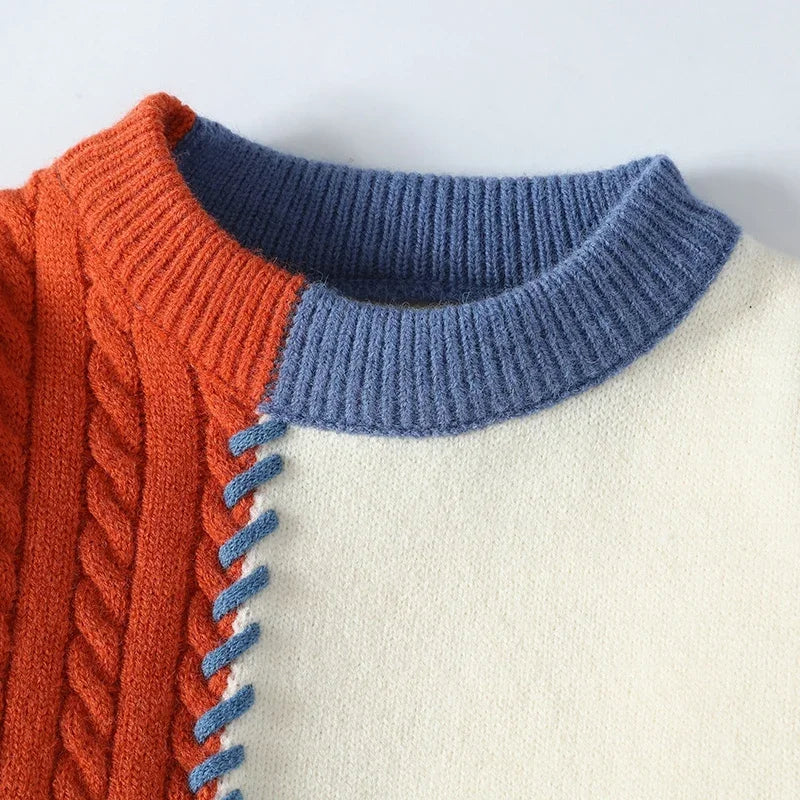 Mens Streetwear Ripped Hole Fashion Sweater Korean High End Luxury Winter Hip Hop Sweaters Men Soft Warm Autumn Pullover