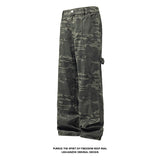 New Mens Camouflage Cargo Work Pants Casual Patchwork Straight Leg Outdoor Utility Military Comfortable Durable Hiking Tactical