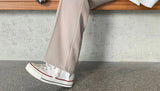 New Japanese Retro Male Suit Pants Light Luxury Straight Draped Button-down Business Casual Pants Premium Slim Elegant Trousers