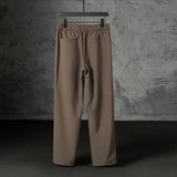 New Japanese Retro Male Suit Pants Light Luxury Straight Draped Button-down Business Casual Pants Premium Slim Elegant Trousers