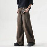 Mens Long Pants Washed Dyed Jeans Autumn Casual Hawaiian Daily Wear-Resistant American Style Pants Men's Clothing Unisex 2024