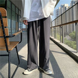 New Japanese Retro Male Suit Pants Light Luxury Straight Draped Button-down Business Casual Pants Premium Slim Elegant Trousers