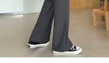 New Japanese Retro Male Suit Pants Light Luxury Straight Draped Button-down Business Casual Pants Premium Slim Elegant Trousers