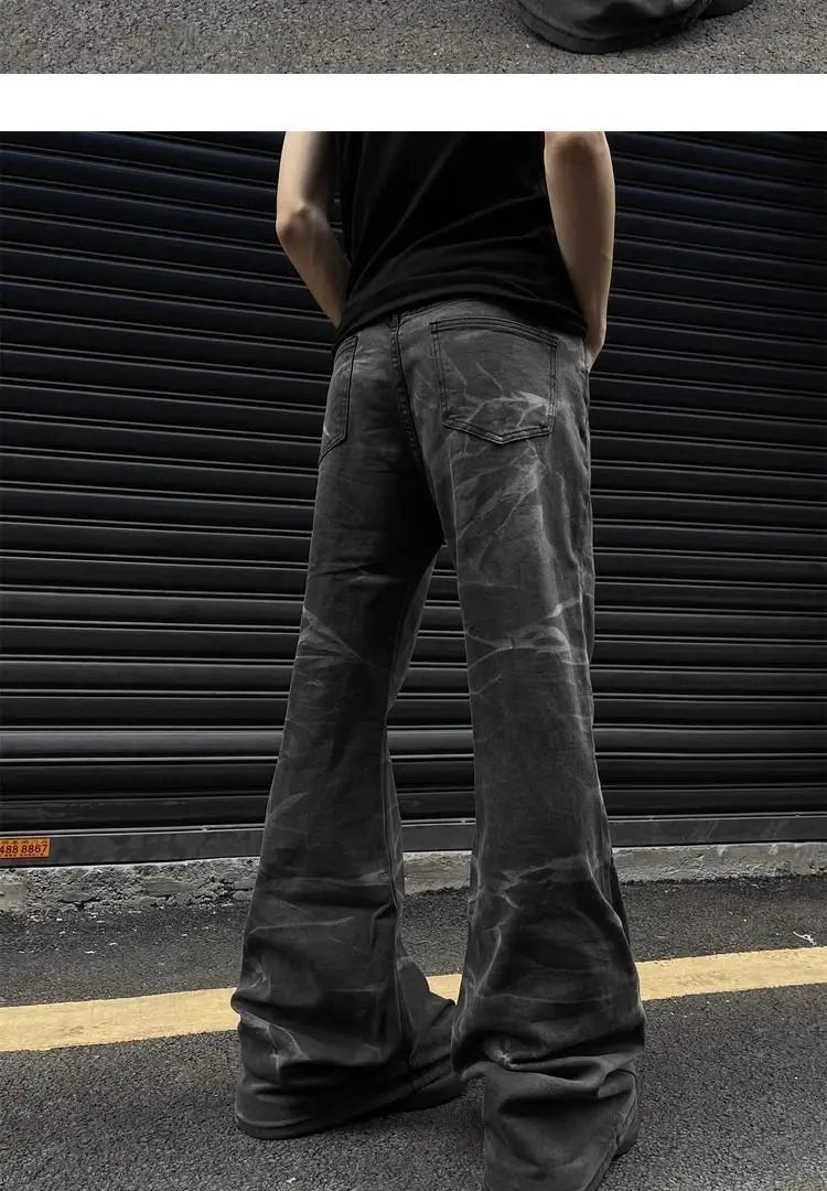 American autumn high street straight leg jeans for men and women trendy hiphop retro personality loose and wide leg casual pants