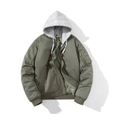 Ma1 Bomber Jacket Men Women Winter Solid Pilot Jacket Military Flight Baseball Coat Spring Autumn Windbreaker Hooded Casual