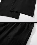 Men's Casual Straight Long Loose Pants Stretch Elastic Waist Jogger Korean Classic Blue Black Gray Male Brand Trousers Plus Size