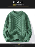 Sweater, Autumn and Winter Men's Thick Crumpled Sweater Jacket, Christmas Couple's Thread