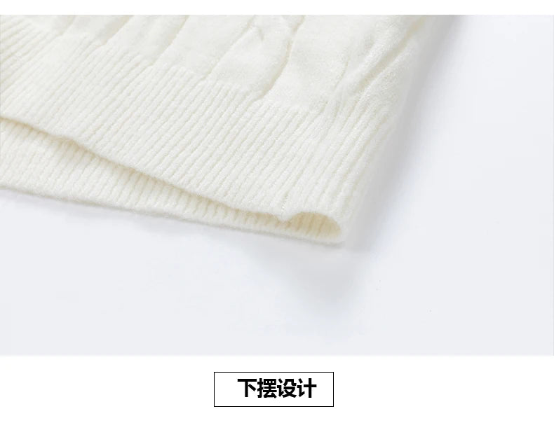 Korean Gradient Knitwear Loose Chunky Twist Knit Pullover 2024 New Round Neck Sweater Autumn Winter Warm Couple Tops