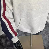 New American Retro Men's Hooded Sweatshirt Casual Harajuku Navy Patchwork Long Sleeve Pullover Autumn High Quality Hoodies M-3XL