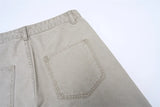 100% Cotton Wide-leg Jeans Men's Autumn Fashion Pocket Design Casual Trousers Loose American High Street Y2K Denim Pants