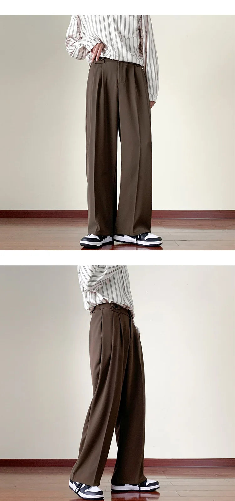 New Fashion Male Suit Pants Light Luxury Draped Cropped Button-down Business Casual Pants Premium Slim-fit Elegant Dress Trouser