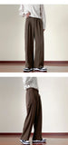 New Fashion Male Suit Pants Light Luxury Draped Cropped Button-down Business Casual Pants Premium Slim-fit Elegant Dress Trouser