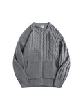 Men and Women Japanese Simple Double Zipper Twist Sweaters Cardigan Autumn Winter O-neck Simple Versatile Casual Knitted Jackets