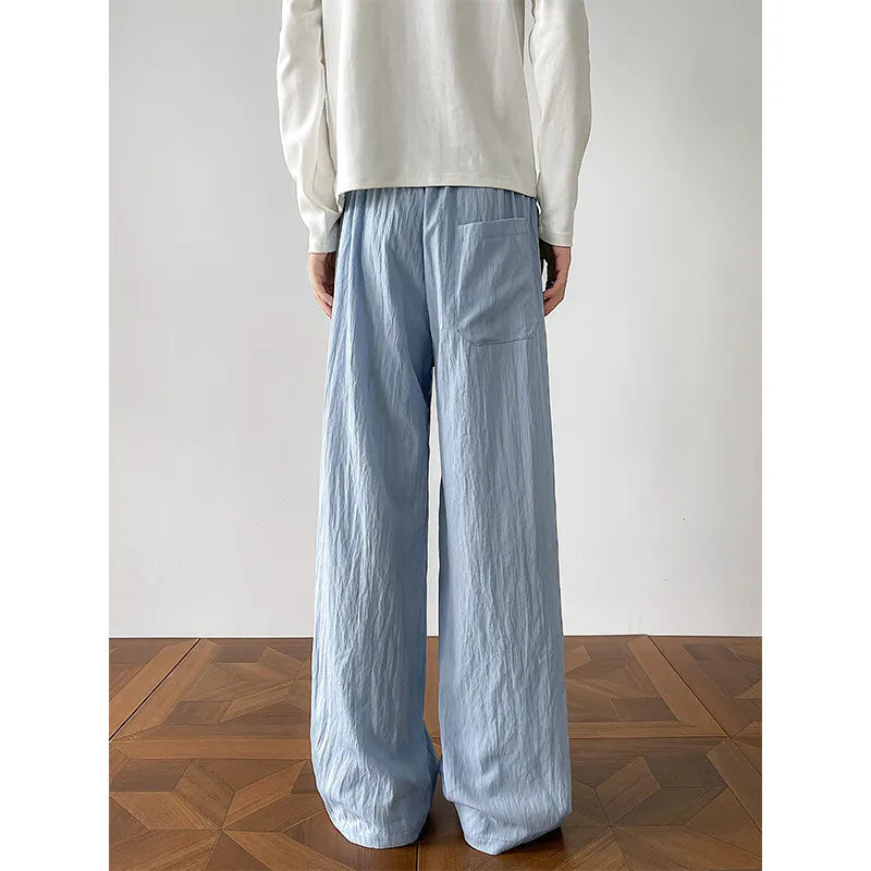 Summer Black Casual Pants Men Fashion Oversized Wide Leg Pants Men Streetwear Hip-hop Loose White Pants Mens Trousers M-3XL