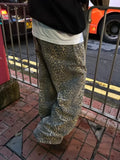 Y2k Leopard Jeans Pants Men Oversized Panther Print Jean Wide Leg Pant Fashion Trendy Retro Loose Man Hipop Baggy Jean Trousers