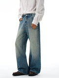 American Retro Jeans Men's Oversize Baggy Wide Legs Classic Wash Cotton Denim Pants Hip-hop Rock Streetwear Loose Trousers