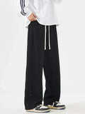 Fashion Men's Baggy Straight Casual Pants Cotton Comfortable Stretch Trousers Sweatpants Joggers Classic Black Khaki Male Clothe
