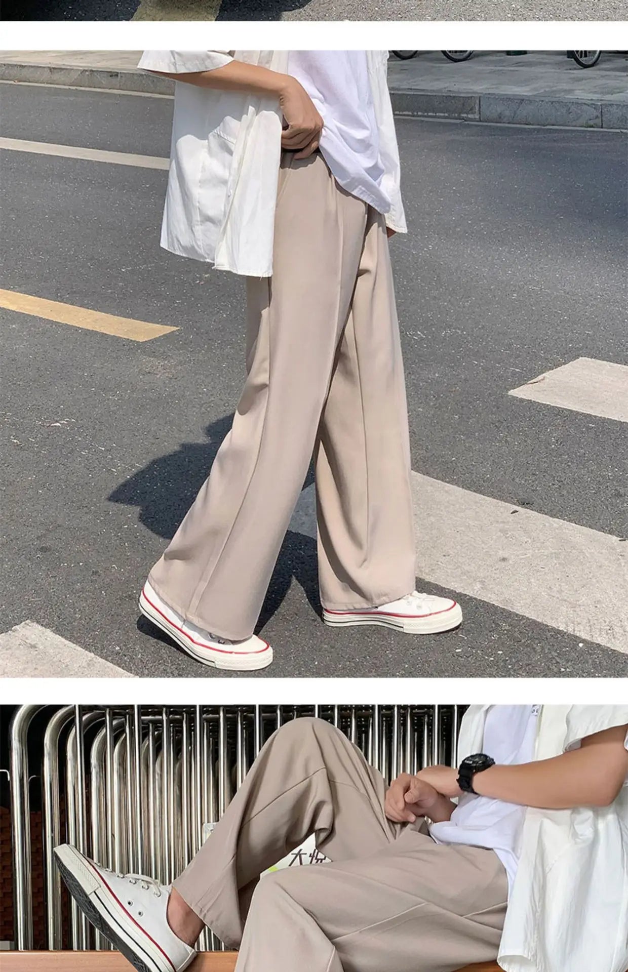 New Japanese Retro Male Suit Pants Light Luxury Straight Draped Button-down Business Casual Pants Premium Slim Elegant Trousers
