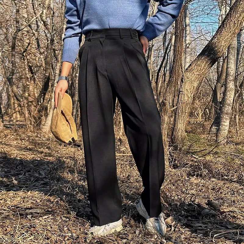 New British Retro Male Suit Pants Light Luxury Naples Slim-fit Dress Pants Casual Premium Popular Elegant FashionTrousers M-3XL