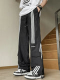 American Retro Striped Wide-Leg Pants Loose Trendy Matching Straight Casual Sportswear Long Pants