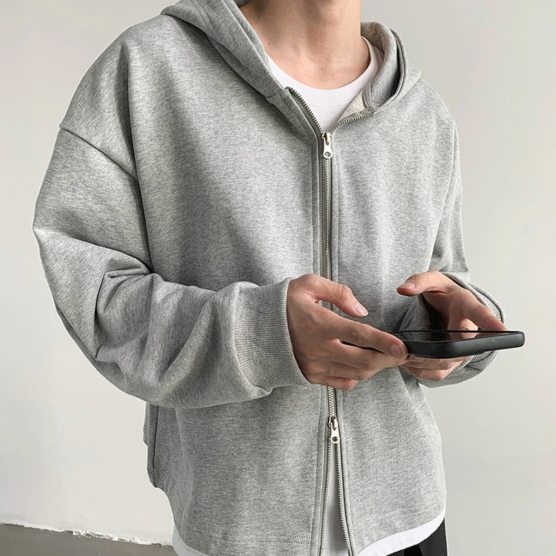 Plus Velvet Hoodies Men Hooded Loose Hip Hop Winter Warm Couples Sweatshirts Korean Fashion Coats Outwear High Street All-match