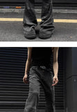 American autumn high street straight leg jeans for men and women trendy hiphop retro personality loose and wide leg casual pants