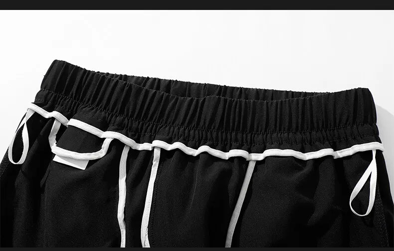 Men's Casual Straight Long Loose Pants Stretch Elastic Waist Jogger Korean Classic Blue Black Gray Male Brand Trousers Plus Size