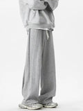 Korean Wide-leg Sweatpants Man Loose Casual Solid Color Male Pants Streetwear Clothes Spring Autumn Fashion sweatpant men