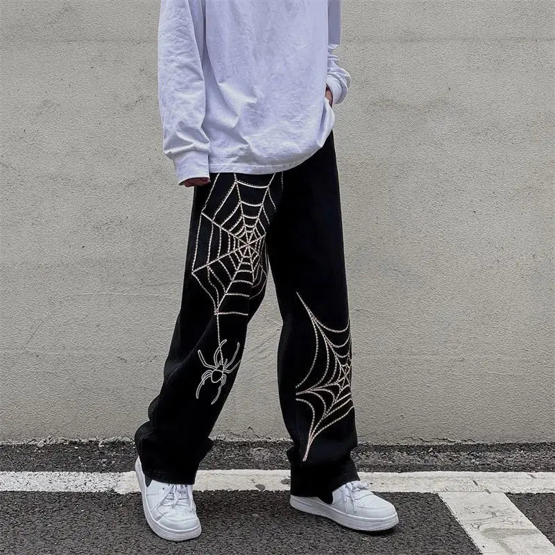 Streetwear Y2k Pants Anime Sweatpants Male Wide Leg Oversize Pants Men Techwear  Baggy Straight Trousers