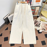 New Autumn Popular Men's Sets Trendy Jacquard Loose Solid Color Sweatshirt+Trouser 2 Piece  Suit Leisure High Quality Tracksuits