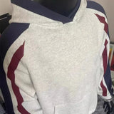 New American Retro Men's Hooded Sweatshirt Casual Harajuku Navy Patchwork Long Sleeve Pullover Autumn High Quality Hoodies M-3XL