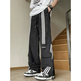 American Retro Striped Wide-Leg Pants Loose Trendy Matching Straight Casual Sportswear Long Pants