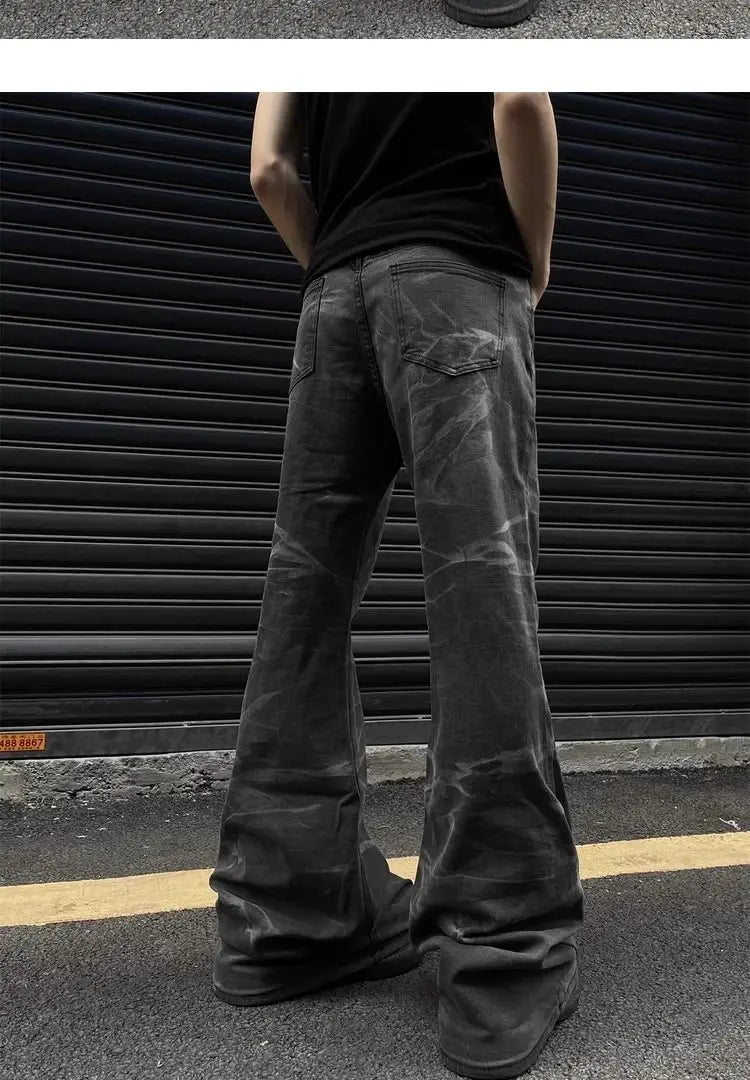 American autumn high street straight leg jeans for men and women trendy hiphop retro personality loose and wide leg casual pants