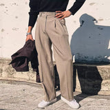 New British Retro Male Suit Pants Light Luxury Naples Slim-fit Dress Pants Casual Premium Popular Elegant FashionTrousers M-3XL