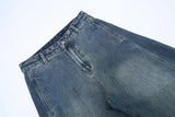 Baggy Classic Jeans Men's Vintage Wash Cotton Wide-leg Denim Pants Loose Fashion Spliced Streetwear Trendy Hip-hop Y2K Trousers