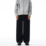 100% Pure Cotton Wide-leg Pants Men's Autumn New Oversized Comfortable Loose Casual Trousers Brown White Fashion Streetwear