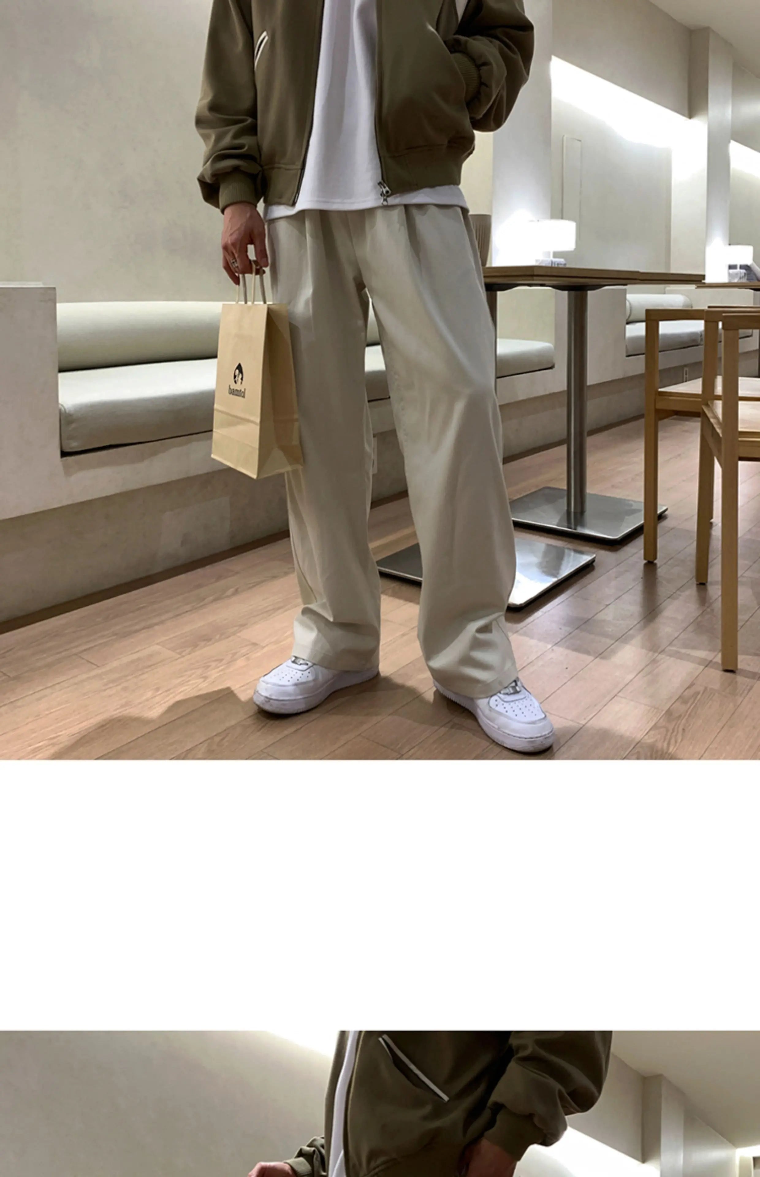 Korean Style High-end Straight-leg Casual Pants Men's Spring Summer Loose Trousers American 2025 New Trendy Wide-leg Pants Chic