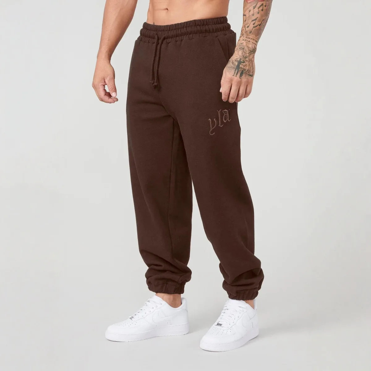 New Men's Pants 2025 Autumn and Winter Embroidery logo Sports Fitness Pants Ankle-Tied Sweatpants Fashion Men's Clothing