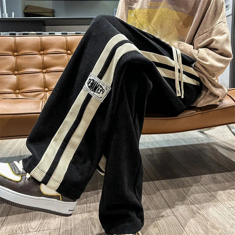 Autumn Men Casual Wide-Leg Pants Korean Version Y2k Streetwear Hip Hop Men Fashion Trousers Sweatpants Harajuku Pants Men
