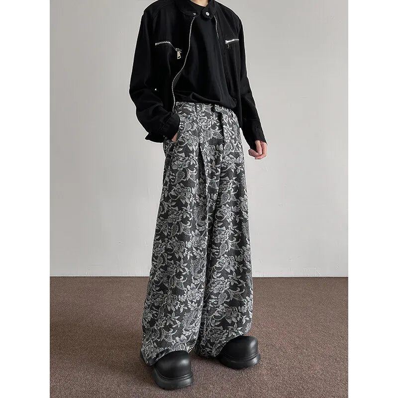 Spring NEW men pants Pattern Baggy Casual Sweatpants Hip Hop gothic men women wide leg trousers streetwear Fashion trend