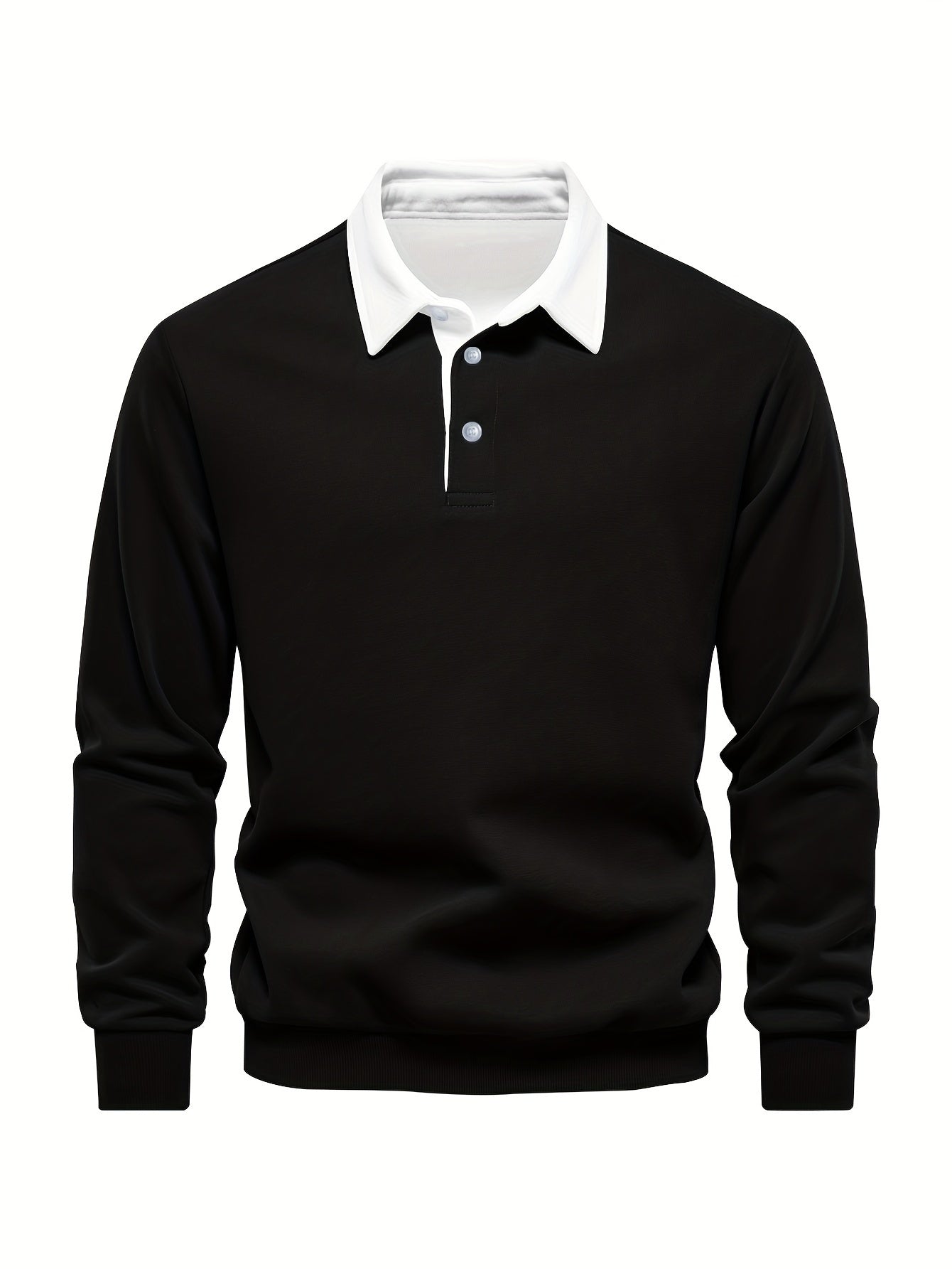Fall & Winter Solid Color Fleece-Lined Shirt - Men's Casual Machine Washable with Button Detail