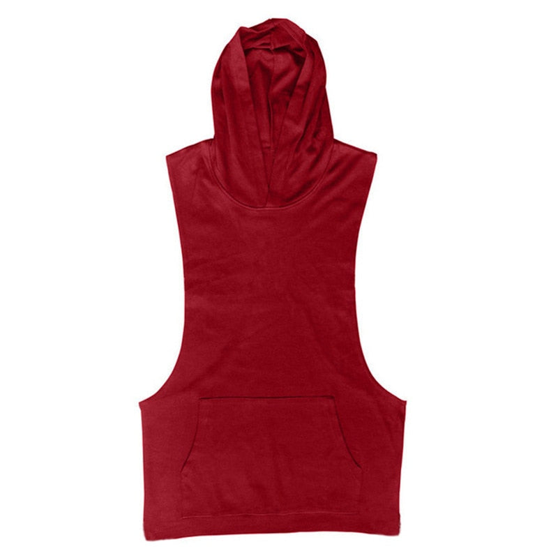 Mens Sleeveless Hoodies Fashion Casual Zipper Hooded Sweatshirt Men bodybuilding tank top sporting Shirt waistcoat vest gym