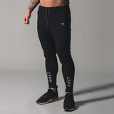 Men's Sports Gym Slim Fitness Jogging Pants Men's Casual Pencil Pants Pure Cotton Fashion Skinny Foot Zipper Sweatpants