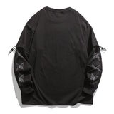 New Autumn Cotton Long Sleeve T-Shirts Men Butterfly Printed O-Neck Loose Tees Fashion Causal Street Blouse Male Plus Size 5XL