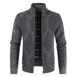 New Autumn Winter Jacket Men Coats Solid Slim Fit Thick Fleece Coats Men Jacket Casual Stand Collar Zip Jacket Men