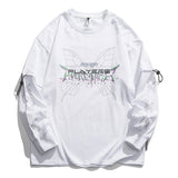 New Autumn Cotton Long Sleeve T-Shirts Men Butterfly Printed O-Neck Loose Tees Fashion Causal Street Blouse Male Plus Size 5XL