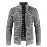 New Autumn Winter Jacket Men Coats Solid Slim Fit Thick Fleece Coats Men Jacket Casual Stand Collar Zip Jacket Men